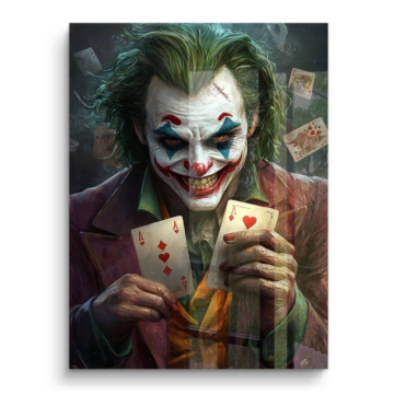 Kartenspiel-Gambit inspiriert von Joker - PVC-Bild glänzend