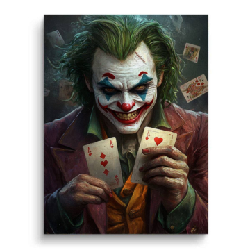 Carte gambit inspiré de Joker - tableau sur toile