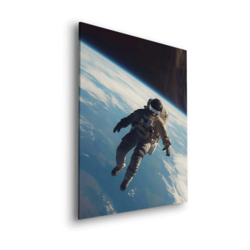 Astronaut Earth Orbit Dibond Matt Art