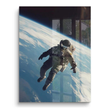 Astronaut Erde Orbi - PVC-Bild glänzend