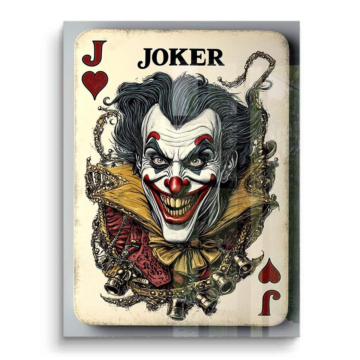 Carte à jouer inspiré de Joker - tableau PVC brillant