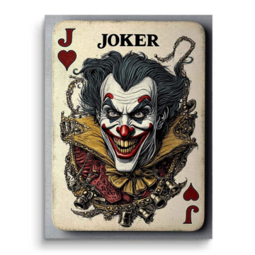 Carte à jouer inspiré de Joker - tableau sur toile