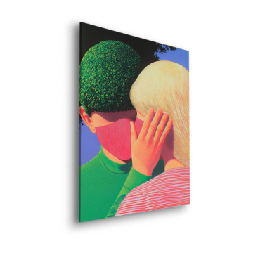 Pop art couple - tableau Dibond mat