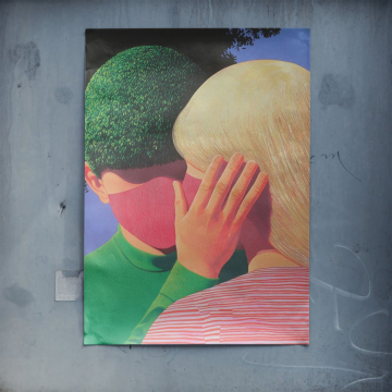 Paar im Pop-Art-Stil - Poster