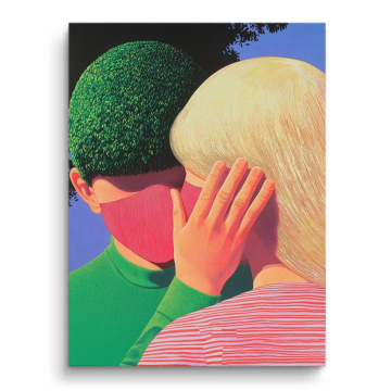 Pop art couple - tableau PVC mat