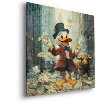 Scrooge Duck Wealth Inspired Acrylic Glass Art