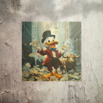 Scrooge Duck Wealth Inspired Poster Art