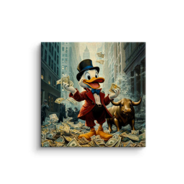 Richesse inspirée de Scrooge Duck - tableau sur toile
