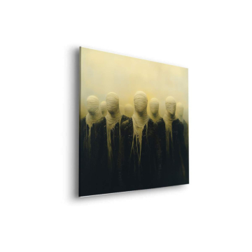 Faceless Shadow Figures Dibond Matt Art