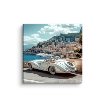 Classic White Porsche Coast PVC Matt Art