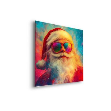 Retrato colorido de Santa Claus - cuadro Dibond mate