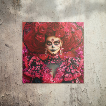 Crâne floral Dia de los Muertos - poster