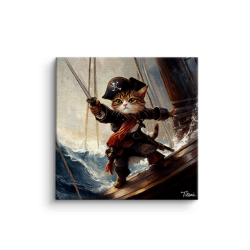 Pirate Cat Adventure Canvas Art