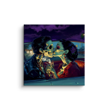 Squelette lovers virée dans - tableau PVC mat