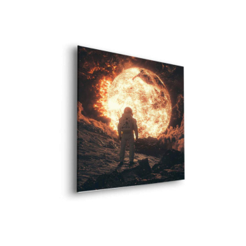 Géant lune explorateur - tableau Dibond mat