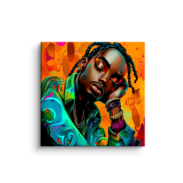 Rêveur hip-hop coloré - tableau PVC mat
