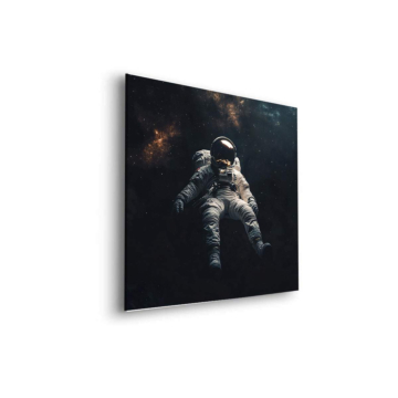 Astronaute flottant dans l'espace - tableau Dibond mat