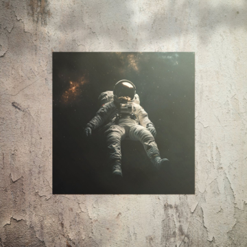Astronaute flottant dans l'espace - poster