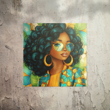 Curly Hair Pop Portrait Poster Art
