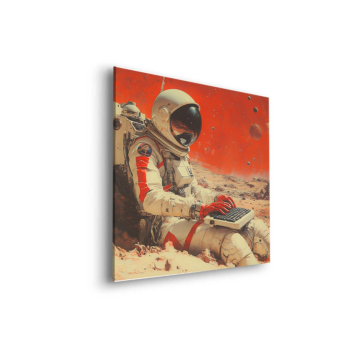 Astronaute à jouer keyboard - tableau Dibond mat