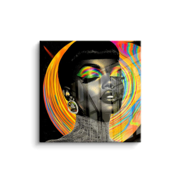 Radiant Afro Woman Portrait PVC Gloss Art