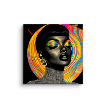 Radiant Afro Woman Portrait PVC Matt Art
