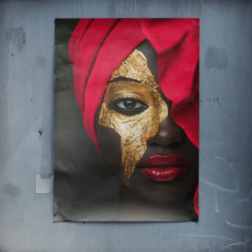 Złota maska i czerwony turban - plakat