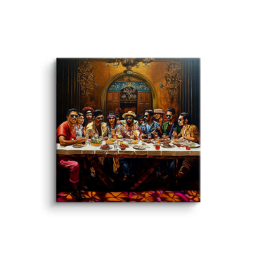 Last Supper Inspired Cultural Feast Canvas Art