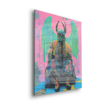 Winged Mask Rider Acrylic Glass Art
