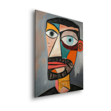 Retrato cubista inspirado en Picasso - cuadro Dibond mate