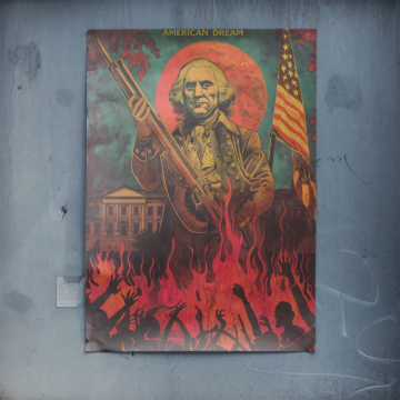 Patriota revolucionario armado - póster