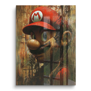 Mario Inspired Monkey Portrait PVC Gloss Art