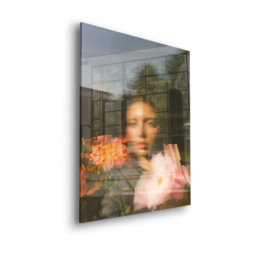 Soft Floral Portrait Acrylic Glass Art