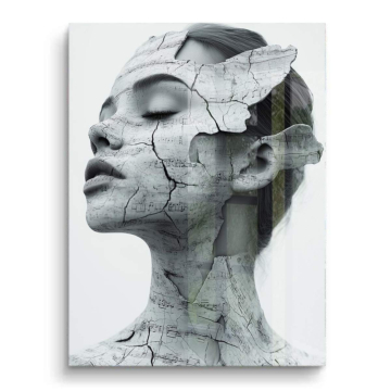 Rostro cracked mármol - cuadro PVC brillante