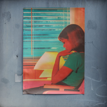 Retro Lamp Woman Poster Art