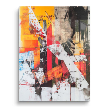 Abstraction urbaine Union Jack - tableau PVC brillant