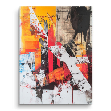 Abstraction urbaine Union Jack - tableau PVC mat