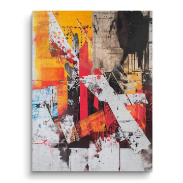 Urban Union Jack Abstract Canvas Art