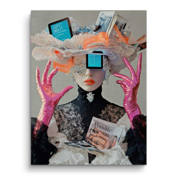 Collage numérique de mode - tableau sur toile