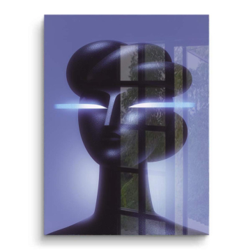 Luminous abstracto cabeza - cuadro PVC brillante