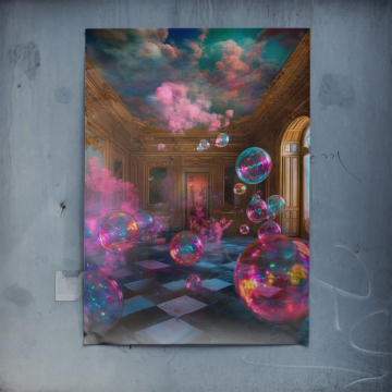 Surrealistyczny bańka Palace - plakat