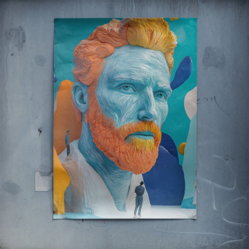 Van Gogh Inspired Pop Portrait Poster Art