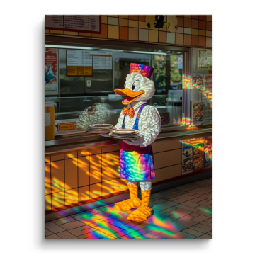 Diner inspiriert von Donald Duck - PVC-Bild matt