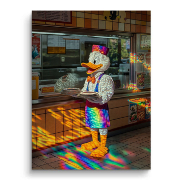 Donald Duck Inspired Diner Canvas Art