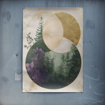 Geometrische Waldkreise - Poster