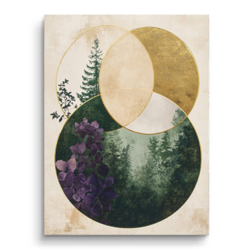 Geometric Forest Circles PVC Matt Art
