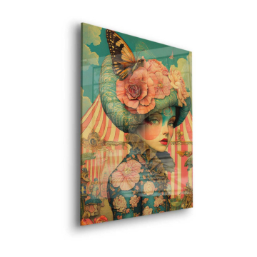 Butterfly Hat Doll Acrylic Glass Art