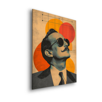Retro gafas de sol hombre - cuadro Dibond mate