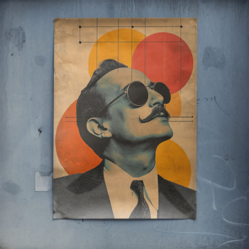 Retro Sunglasses Man Poster Art