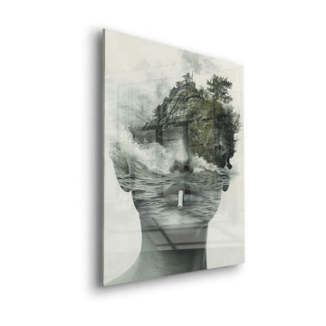 Ocean Face Surreal Acrylic Glass Art